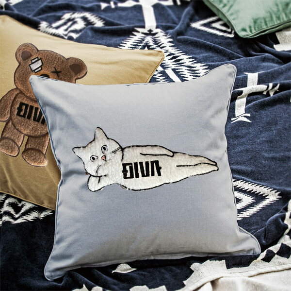 楽天市場】クッションカバー 刺繍 名入れ 45×45cm 猫グッズ クマグッズ