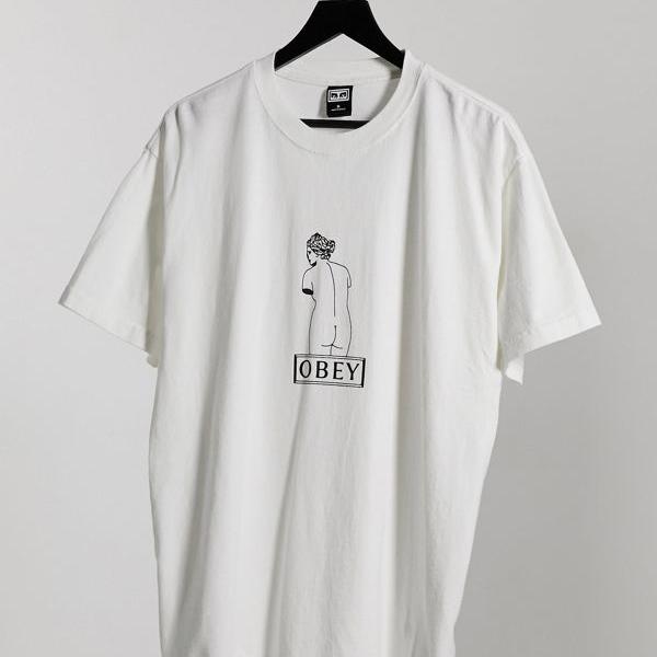 大特価 Tシャツ カットソー トップス 白の金星胸プリントヘビー級tシャツに従う Obey オベイ メンズ 小さいサイズから大きいサイズまで インポートブランド 男性 Www Dgb Gov Bf