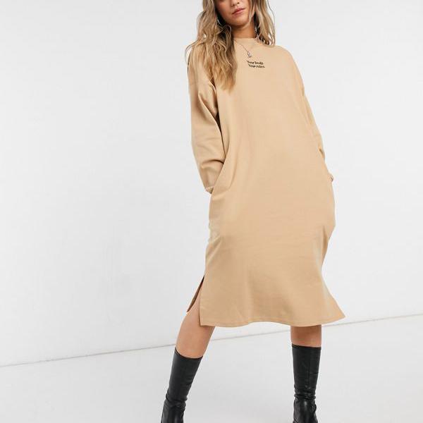 春夏新作モデル モンキ Monki ベージュのモンキミンディオーガニックコットンジャンパードレス ワンピース レディース 女性 インポートブランド 小さいサイズから大きいサイズまで As Jukeboxdiner Com