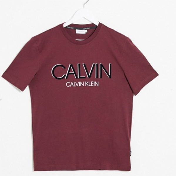 激安正規品 代 コーディネート バーガンディ Tシャツ ロゴ シャドウ 大きなコントラスト Asos限定 Klein Calvin 30代 コーディネート ファッション 40代 As Avantcommunication Com