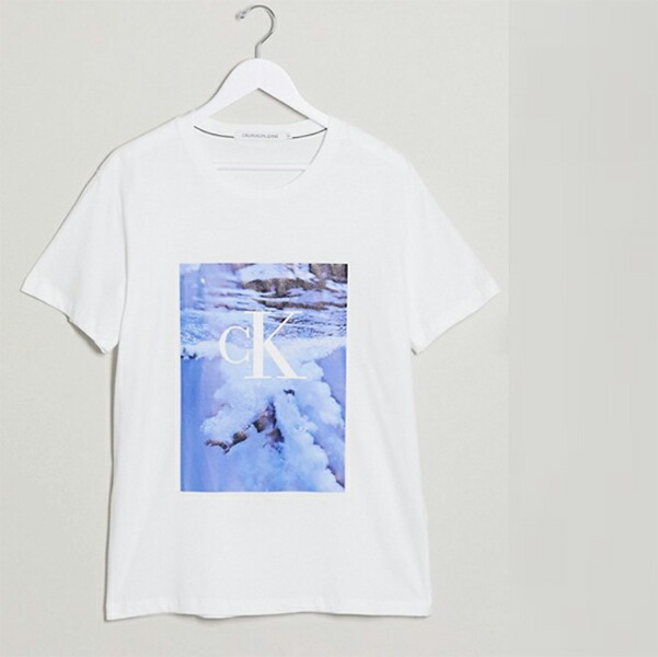 最適な材料 Tシャツ カットソー コーディネート ファッション 40代 30代 代 Tシャツ ホワイト コーディネート ウェーブフォトプリント Jeans Klein Calvin カルバンクラインジーンズ Www Sera M Com
