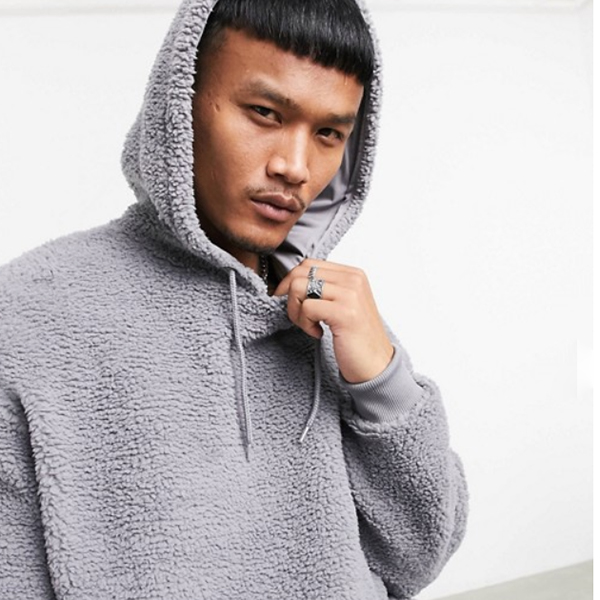 最大80 オフ メンズファッション コート ジャケット パーカー グレーのテディボー オーバーサイズ Design Asos コーディネート コーディネート ファッション 40代 30代 代 Plid Metrokota Go Id