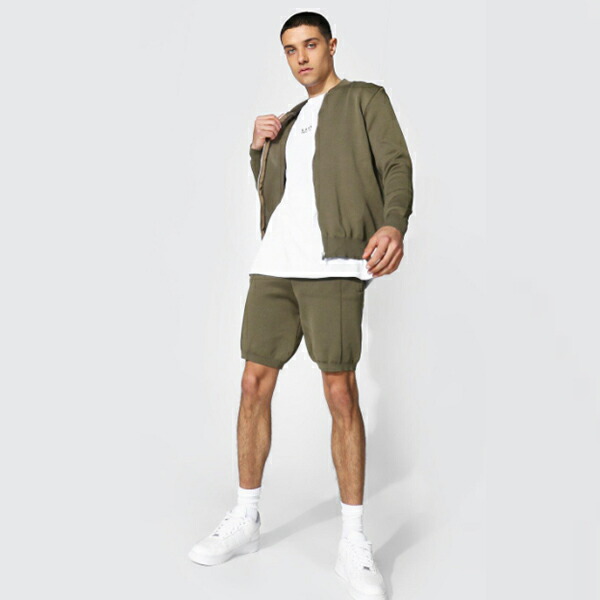 メンズジャージ 高品質の人気 フィットネス ファッション メンズ 大きいサイズあり 小さいサイズ スポーツ ジム ランニング インポートブランド スウェット 上下 セットアップ ボンバーとショートセット トラックスーツ スマートニット Boohoo ブーフー Blog Lagos Com