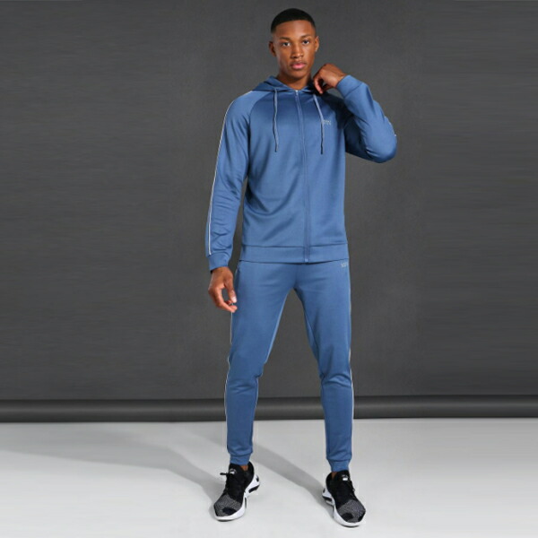 メンズジャージ 21年レディースファッション福袋 パーカーt Boohoo ブーフー アクティブパイピングディテールジップ フィットネス ファッション メンズ 大きいサイズあり 小さいサイズ スポーツ ジム ランニング インポートブランド スウェット 上下 セットアップ