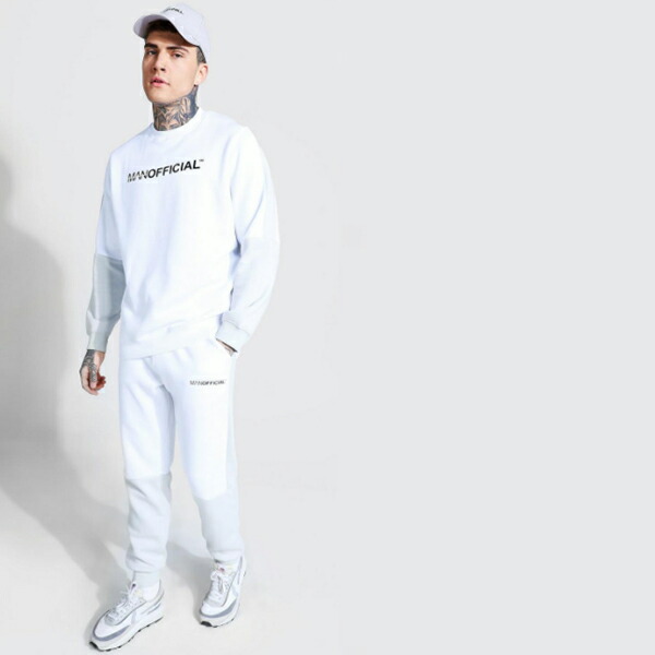 超目玉 Boohoo ブーフー 公式 カラーブロック セーター トラックスーツ セットアップ 上下 スウェット インポートブランド ランニング ジム スポーツ 小さいサイズ 大きいサイズあり メンズ ファッション フィットネス 最先端 7copias Com Br