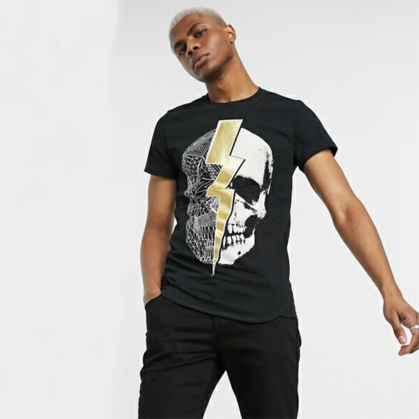 ５５ 以上節約 Tシャツ カットソー レリジョン コーディネート ファッション 40代 30代 代 Tシャツ スカルグラフィック ストレッチマッスルフィットtシャツ Religion Dgb Gov Bf