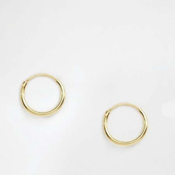 楽天市場 Asos Design スターリング シルバー 12mm フープピアス 14k ゴールド メッキ アクセサリー メンズ 代 30代 40代 インポート ブランド セレクトショップ Diva Closet