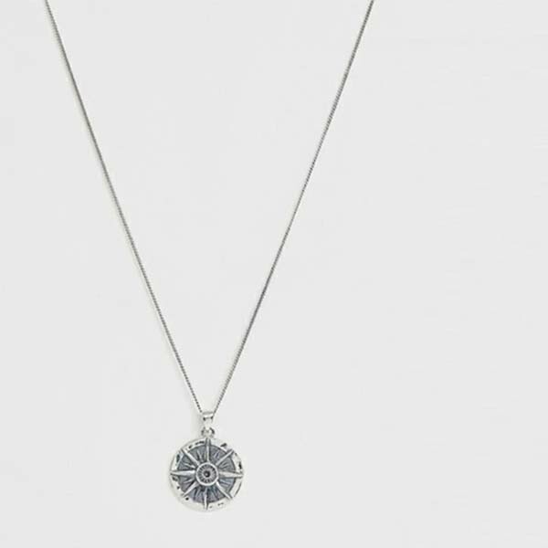 楽天市場 コンパス ペンダント付き Asos Design スターリング シルバー ネックレス アクセサリー メンズ 代 30代 40代 インポート ブランド セレクトショップ Diva Closet