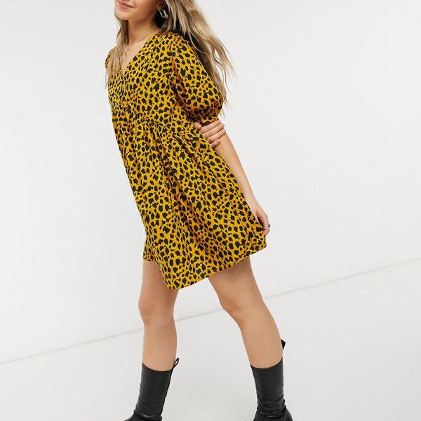 楽天市場 Wednesday S Girl 大ざっぱな動物柄の水曜日の女の子ミニスモックドレス ワンピース レディース 女性 インポートブランド 小さいサイズから大きいサイズまで セレクトショップ Diva Closet