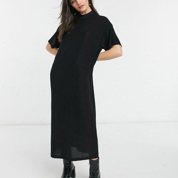 正規品 Dr Denim Drdenim半袖マキシドレス 黒 ワンピース レディース 女性 インポートブランド 小さいサイズから大きいサイズまで 高質で安価 Fashionhutt Com