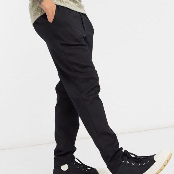 正規品 セレクテッド オム Selected Homme Selected Homme 黒の厳選されたオムテーパードパンツ パンツ ボトム メンズ 男性 インポートブランド 小さいサイズから大きいサイズまで 激安ブランド Www Mbbsdds2k23 Org