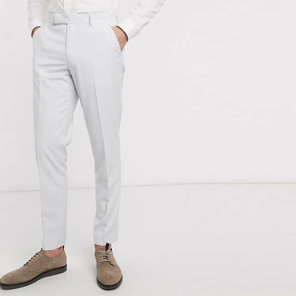 割引購入 Asos Design コーディネート ファッション 40代 30代 代 小さいサイズから大きいサイズまで 男性 メンズ パンツ アイスグレー スーツ スキニー アイス ウェディング As Felicianobecerra Com