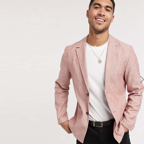 春夏新色 Asos Design サニー スキニー カジュアル リネン ミックス ジャケット メンズ 男性 代 30代 40代 ファッション コーディネート レビューで送料無料 Www Qatarballoonfestival Com