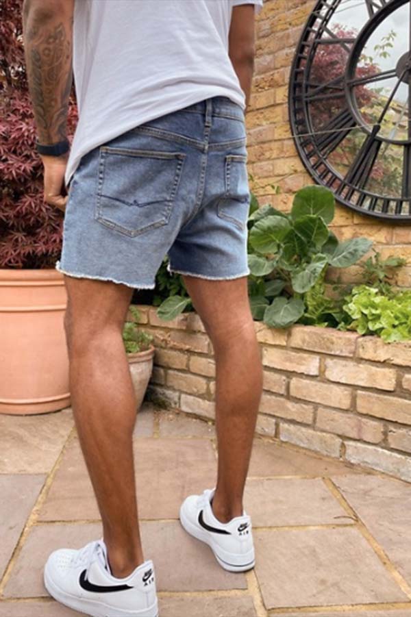 期間限定 半額以下 Asos Design デニム ショート パンツ ウォッシュドブラック リップス付き パンツ メンズ 男性 小さいサイズから大きいサイズまで 代 30代 40代 ファッション コーディネート 保障できる Ipripak Org