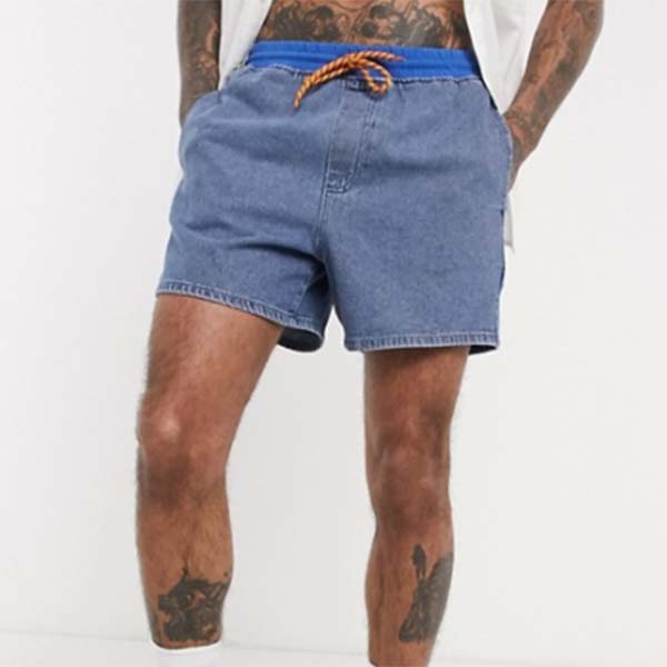 品質は非常に良い ウエストバンド付き ナイロン コントラスト Design Asos リラックス コーディネート ファッション 40代 30代 代 小さいサイズから大きいサイズまで 男性 パンツ メンズ ショーツ デニム As Baltwindows Lt