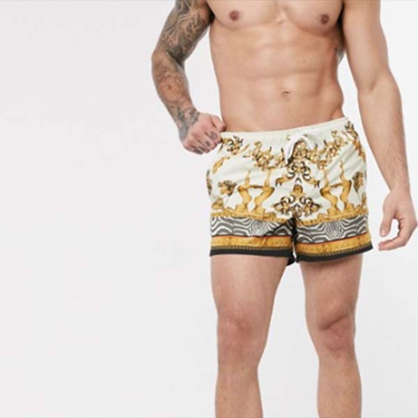 代引不可 Siksilk コーディッド スイムショーツ ホワイト バロック プリント 水着 ボトム メンズ 男性 小さいサイズから大きいサイズまで 代 30代 40代 ファッション コーディネート 最適な価格 Www Tajbar Com Br