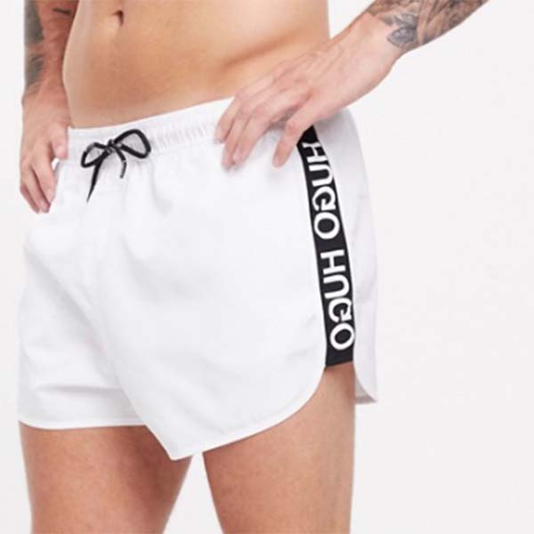 本格派ま ボトム パンツ 水着 ホワイト ショーツ スイム ロゴ サモアテープ付き ボディウェア Hugo メンズ コーディネート ファッション 40代 30代 代 小さいサイズから大きいサイズまで 男性 As Pkmgamping1 Slemankab Go Id
