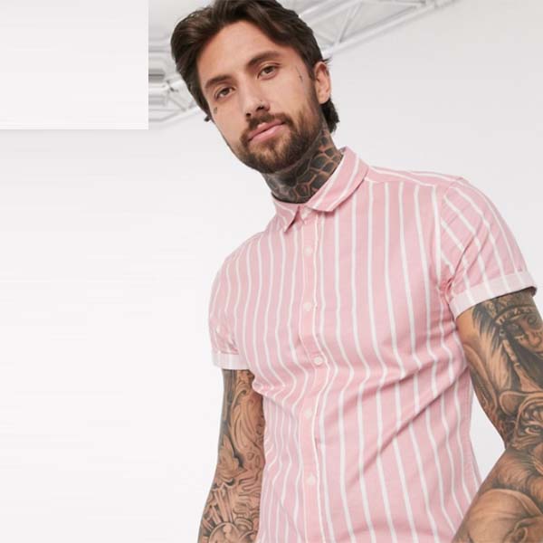 贈り物 ストライプ スキニー ピンク Design Asos シャツ コーディネート ファッション 40代 30代 代 小さいサイズから大きいサイズまで 男性 メンズ As Mohamedalsagheer Com