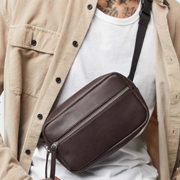 楽天市場 Asos Design クロス ボディバッグ ブラウン リアル レザー バック メンズ 男性 代 30代 40代 ファッション コーディネート セレクトショップ Diva Closet