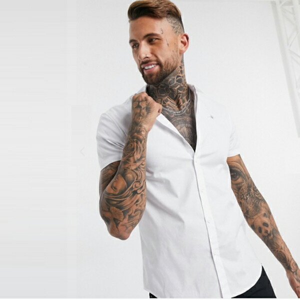 男の子向けプレゼント集結 トップス 半袖 シャツ ホワイト カラー スタンダード Siksilk メンズ コーディネート ファッション 40代 30代 代 男性 カジュアルシャツ Buyreal Pk