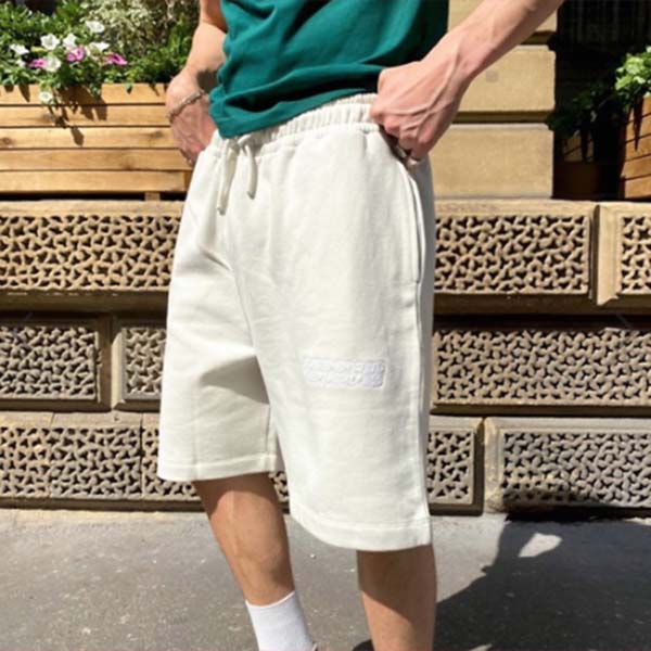 卸売 ホワイト マール コーディネート ファッション 40代 30代 代 男性 メンズ ボトム パンツ ショーツ タン ロゴ As Leblancreno Com