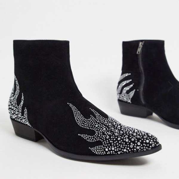 ラッピング無料 コーディネート ファッション 40代 30代 代 男性 メンズ 靴 Shoes シューズ ブーツ チェルシー ウエスタン ヒール キューバ Design Asos As Hamrahtrader Com