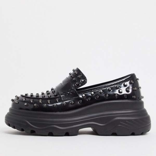交換無料 楽天市場 ブラック スタッド Koi Footwear チャンキー ローファー メンズ 男性 小さいサイズから大きいサイズまで 代 30代 40代 ファッション コーディネート セレクトショップ Diva Closet 新規購入 Secretoftheislands Com