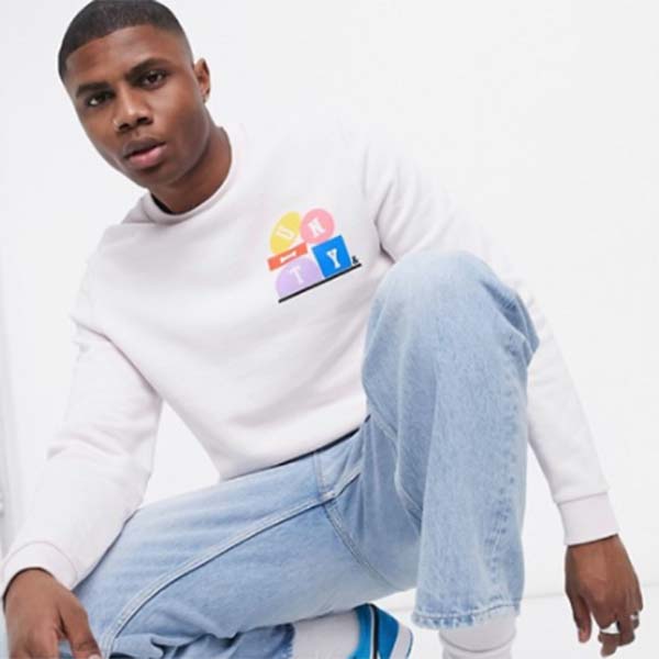 21福袋 ピンク プリント ユニティ スウェット Glaad X Design Asos コーディネート ファッション 40代 30代 代 男性 メンズ トレーナートップス 長袖 As Www Providenciasindicos Com Br