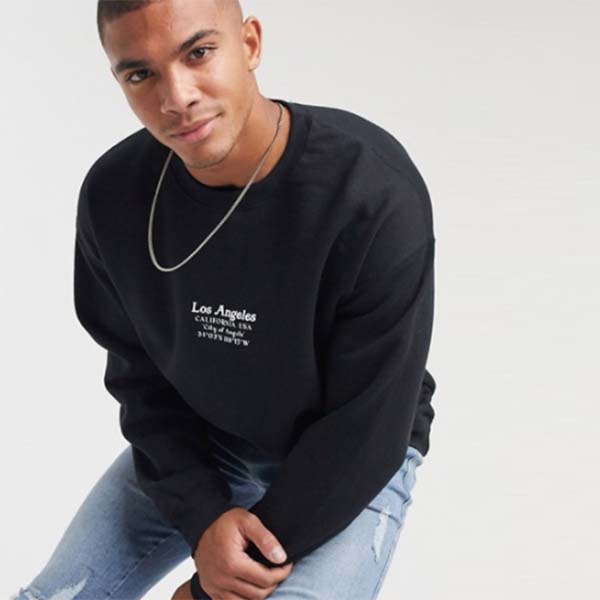 人気が高い ロサンゼルス スウェット トップマン プリント コーディネート ファッション 40代 30代 代 男性 メンズ トレーナートップス 長袖 ブラック As Www Satiscan Com