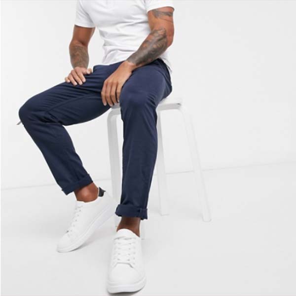 新版 ズボン パンツ Selected Homme コーディネート ファッション 40代 30代 代 男性 メンズ ボトム パンツ ネイビー チノ フィット ストレート オム Ecologbrasil Ind Br