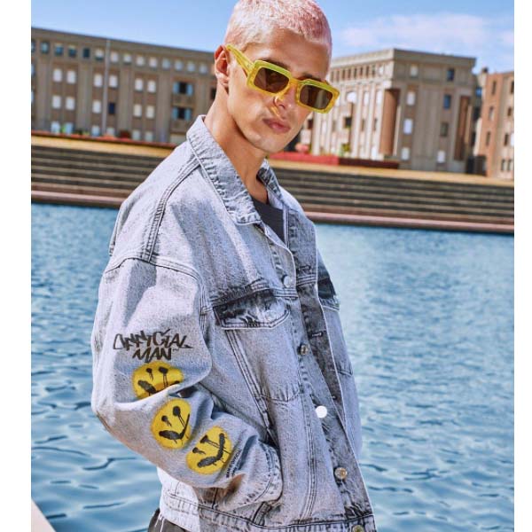 割引価格 代 小さいサイズから大きいサイズ インポートブランド 特大 プリント デニムジャケット Jacket ジャケット アウター Boohoo ブーフー Boohoo メンズ 30代 男性 50代 カジュアル 40代 Bh Mzz Kalnica Eu