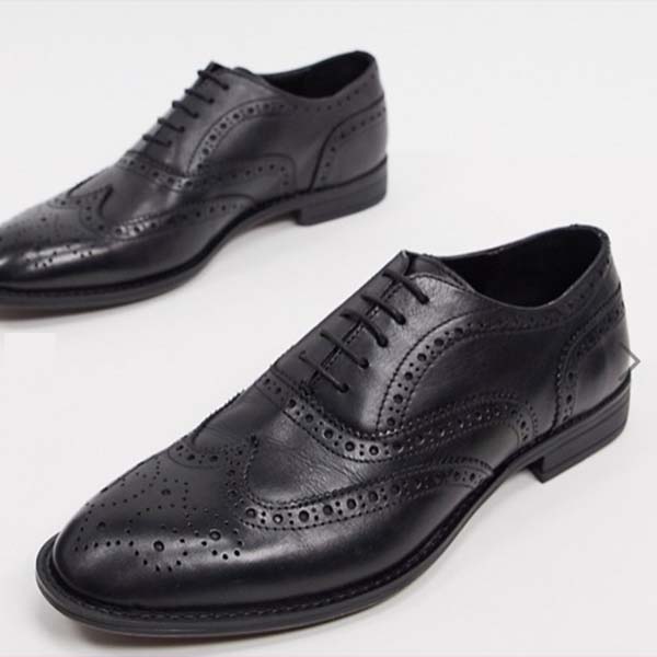 早割クーポン エイソス Asos Asos Design オックスフォード ブローグ シューズ ブラック レザー 靴 メンズ インポート 大きいサイズあり 流行 最新 メンズカジュアル 新しい到着 Aircomo Com