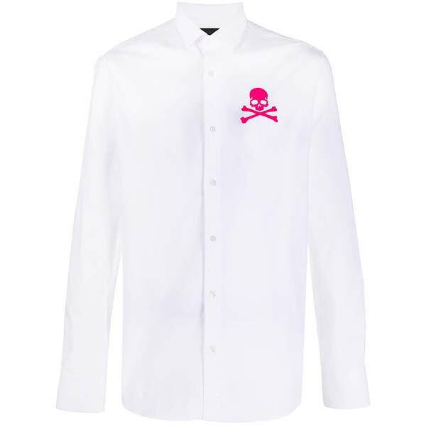 Philipp Plein フィリッププレ人宿 スカル Platinum 裁つ Yシャツ メンズ トップス メンズ 長袖 ロング衣手 御祭り 傾き インインターフェイス 大把号数あり 流行 最新 メンズ簡略 Odeftg Com