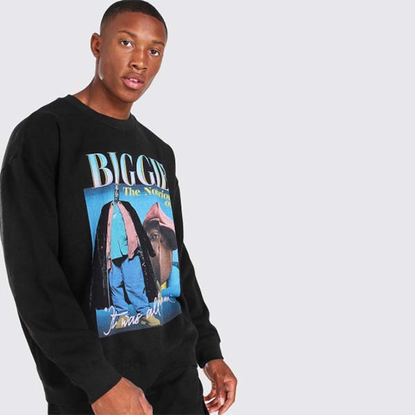 人気ブランドを プリント スウェット プリント トレーナー Boohoo ブーフー トップス ファッション 代 30代 40代 メンズカジュアル 最新 流行 大きいサイズあり 長袖 Bh Mzz Www Optika Italy Com