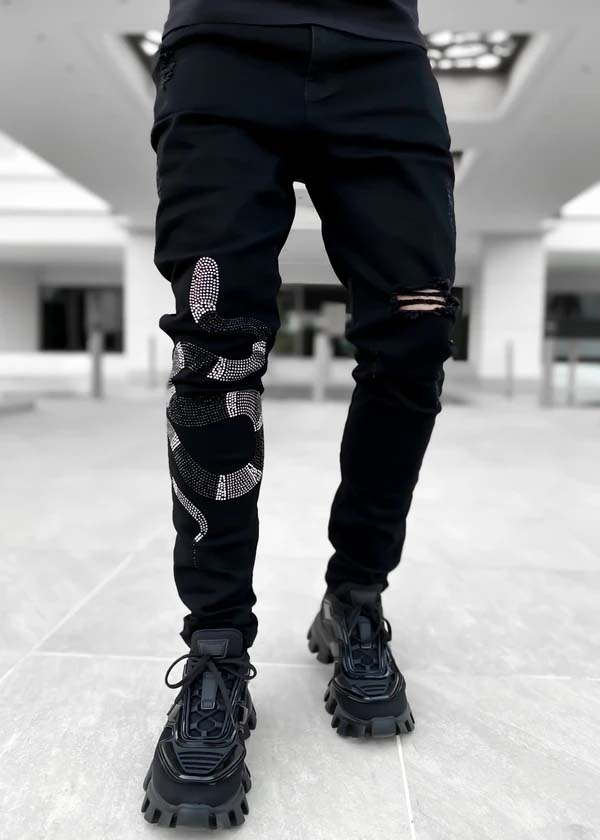 国際ブランド スイス発 Guapi メンズ スキニー デニム ビジュー パンツ ボトムス スリムフィット スキニーフィット インポートブランド 日本未入荷 大きいサイズあり メンズカジュアル ジムウェア 小さいサイズあり スポーツウェア トレーニング ヨガ 公式店舗