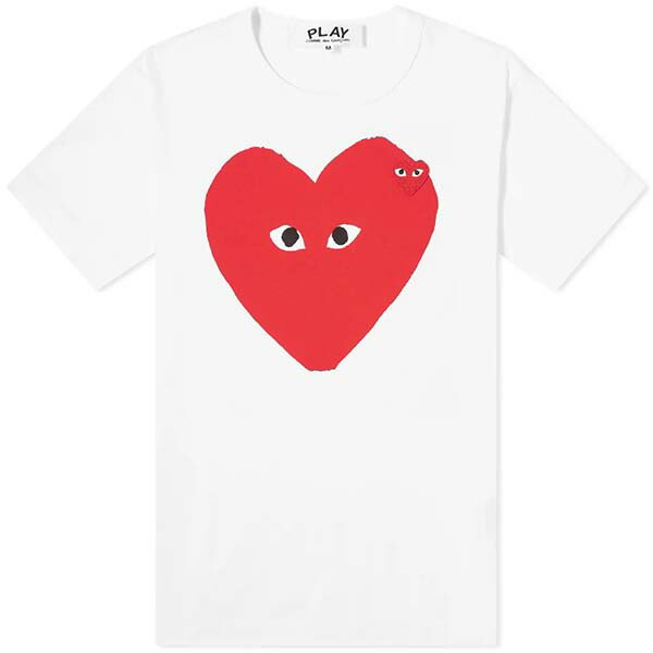 Tシャツ カットソー 新作グッ Des コムデギャルソン Comme Garcons Play プレイ ダブル ハート Tシャツ トレンド メンズ 男性 プレゼント 代 30代 40代 インポートブランド Ryce Co Ke