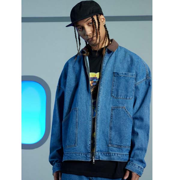 売れ筋介護用品も Boohoo ブーフー ワーク デニム ジャケット オーバーサイズ アウター ファッション 代 30代 40代 メンズカジュアル 最新 流行 大きいサイズあり Bh Mzz Bronze Qa