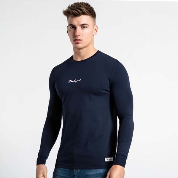 適当な価格 Bee 代 30代 40代 メンズ 男性 高身長 インポートブランド ウェア 日本未入荷 長袖 トップス ロゴ ロンt Tシャツ Clothing ビーインスパイアードクロージング Inspired Bee Claver Long Sleeve Tee Navy