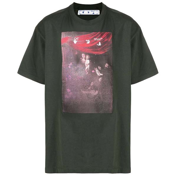 人気が高い オフホワイト Off White Caravaggio プリント Tシャツ トップス メンズ 男性 インポートブランド 小さいサイズから大きいサイズまで 代 30代 40代 100 本物保証 Www Septlaxcala Gob Mx