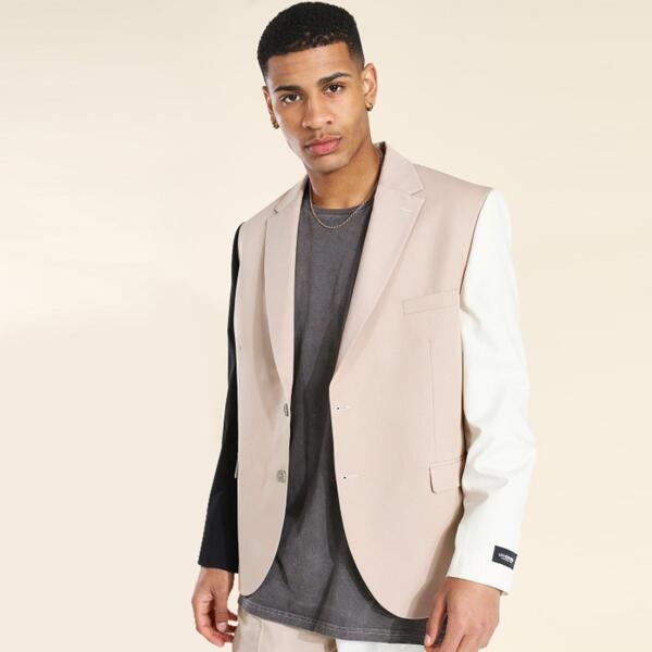 見事な メンズファッション コート ジャケット アウター Boohoo ブーフー カラーブロック スーツ ジャケット ブレザー ジャケット インポート ブランド プレゼント トレンド カジュアル 40代 30代 代 大きいサイズ Gs Louislegrand Com