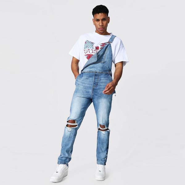 高知インター店 Boohoo ブーフー Boohoo ダメージ デニム ジーンズ オーバーオール ジャンプスーツ パンツ インポートブランド 小さいサイズ 大きいサイズあり メンズ ファッション オシャレ 代 30代 40代 安いそれに目立つ Proadhyaksa Kejaksaan Go Id