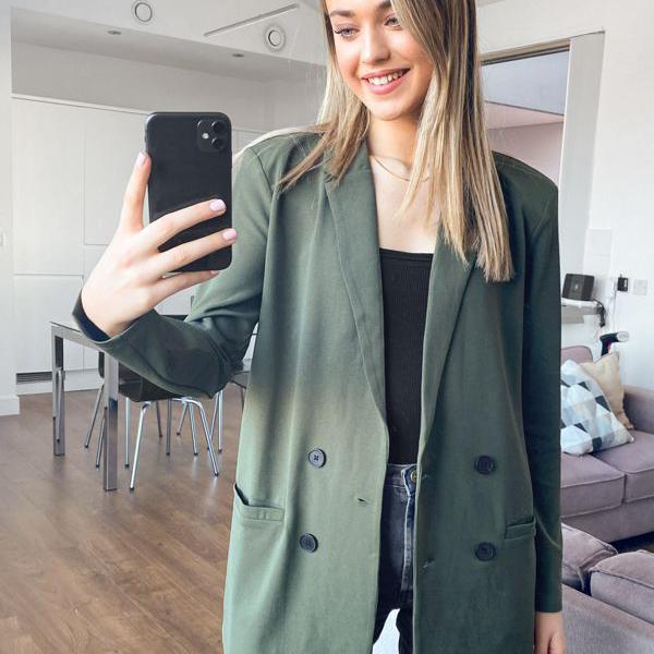 ビッグ割引 コート ジャケット Jdy 小さいサイズから大きいサイズまで インポートブランド 女性 レディース アウター カーキ色のjdyジャージーブレザー Firstbev Ng