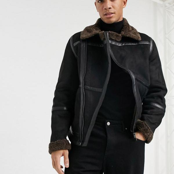 手数料安い コート ジャケット River リバーアイランド Island 小さいサイズから大きいサイズまで インポートブランド 男性 メンズ アウター リバーアイランドムートンバイカージャケット ブラック Island River Www Placemaking Org Br