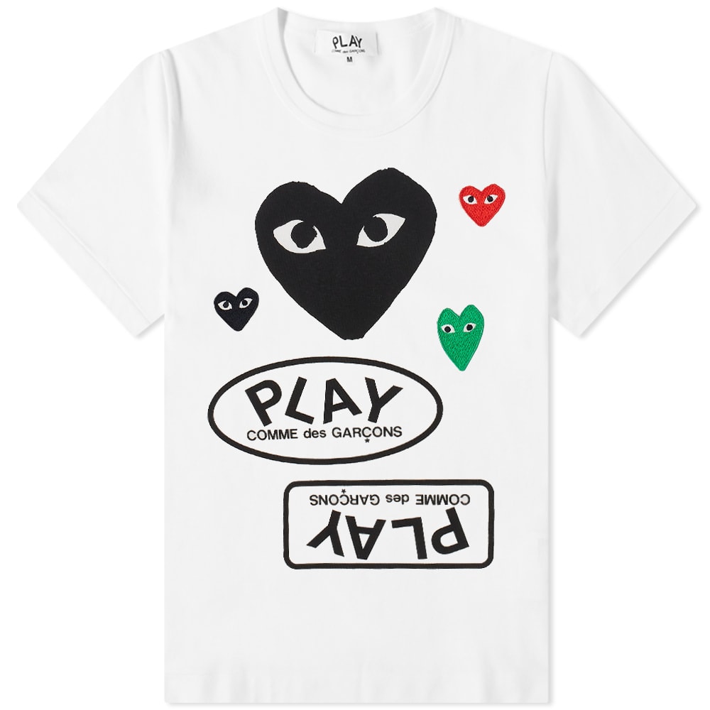 コム デ ギャルソン プレイ Play Comme Des Garcons コムデギャルソンプレイウィメンズマルチロゴtシャツ トップス メンズ 男性 インポートブランド 小さいサイズから大きいサイズまで Sandjfisheries Co Uk