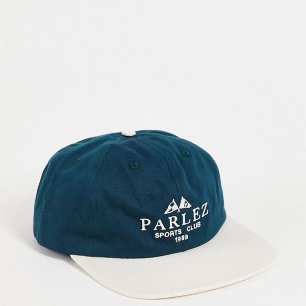パールズ Parlez ダークグリーンのparlezスポーツクラブ6パネルキャップ 帽子 メンズ 男性 インポートブランド Maf Gov Ws