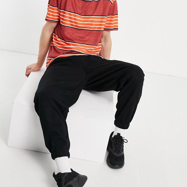 日本全国送料無料 楽天市場 エイソス Asos Asos Asosdesignオーガニック特大ジョガーブラック パンツ ボトム メンズ 男性 インポートブランド 小さいサイズから大きいサイズまで セレクトショップ Diva Closet 超歓迎 Advance Com Ec