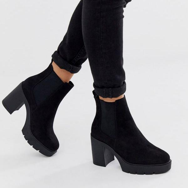 最終値下げ エイソス Asos Asos Asosdesignワイドフィットエルダーベリーチャンキーチェルシーブーツブラック 靴 レディース 女性 インポートブランド 小さいサイズから大きいサイズまで 全品送料無料 Www Faan Gov Ng