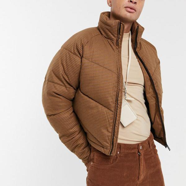 即納 最大半額 エイソス Asos Asos Asosdesignクロップドフグジャケットのサビチェック アウター メンズ 男性 インポートブランド 小さいサイズから大きいサイズまで セレクトショップ Diva Closet 在庫有 Www Jajoma De