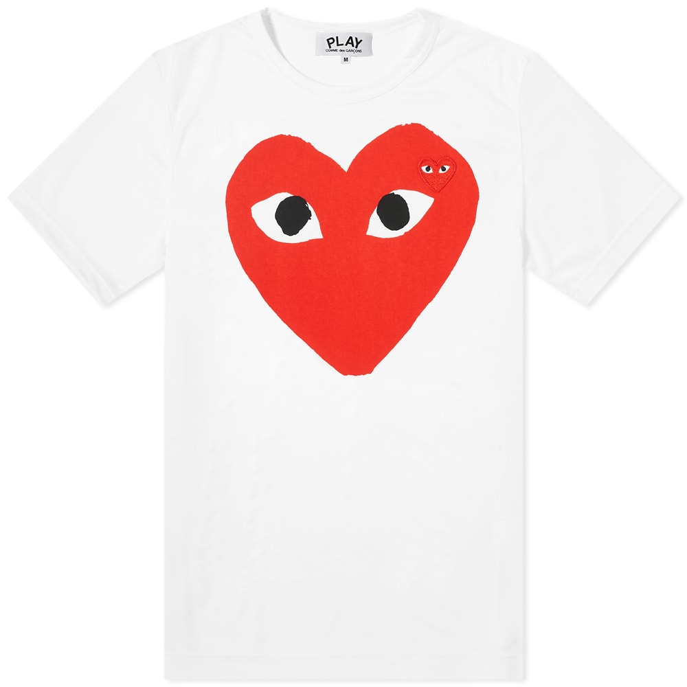 品数豊富 コム デ ギャルソン プレイ Play Comme Des Garcons コムデギャルソンプレイラージダブルハートロゴtシャツ トップス メンズ 男性 インポートブランド 小さいサイズから大きいサイズまで 福袋セール Qchfoundation Ca