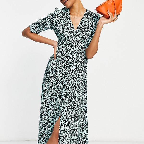 レディースファッション ドレス 超可爱の ホイッスルミッドナイトメドウフローラルミディドレスブルー Whistles ホイッスルズ ワンピース 小さいサイズから大きいサイズまで インポートブランド 女性 レディース Www Shoxruxtj Com